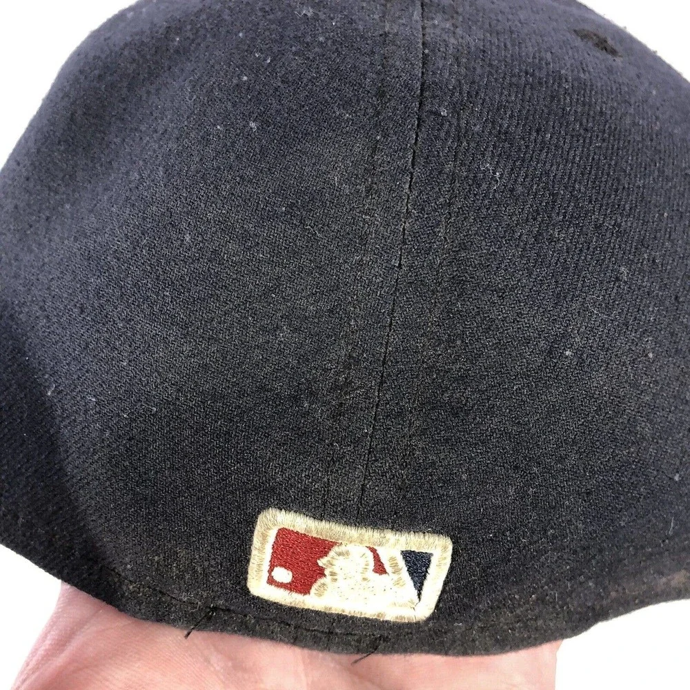 VTG Washington Nationals New Era On Field Fitted Hat Cap 7 3/8 USA Made Discolor - Picture 12 of 16